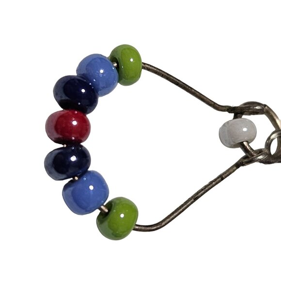 Boho Handmade Beaded Dangle Earrings Multicolor Glass Beads Fashion Jewelry - Picture 2 of 3